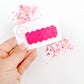 Pink Glitter Single Snap Clip