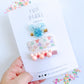 Blue Shaker Mouse, Pastel Snap Clip & Mouse Bar Clip