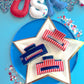 Navy, Red & White Stripes Medium Claw Clip