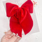 Oversized Red Glitter Velvet Bow