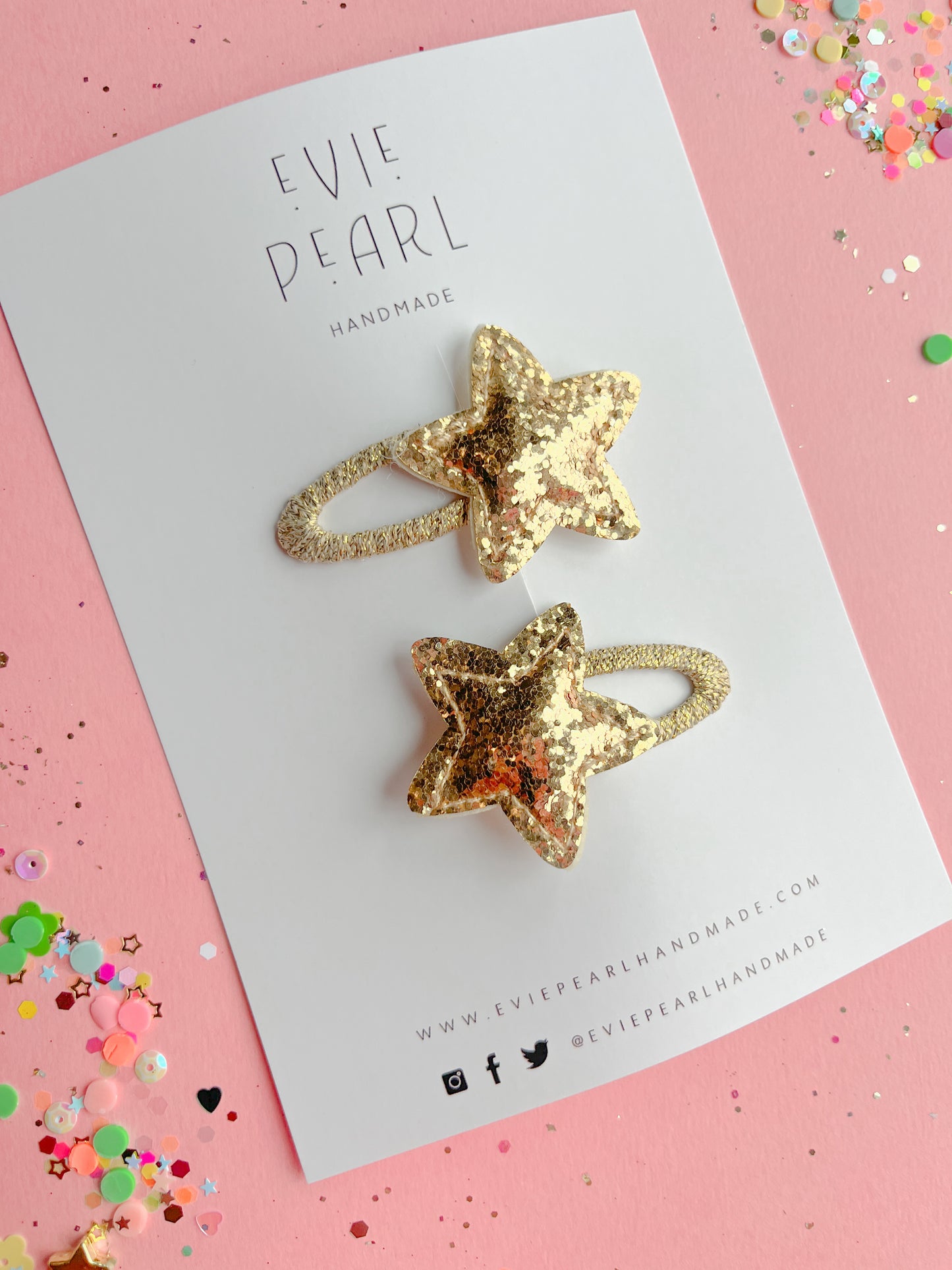 Gold Star Snap Clip Set