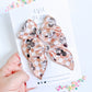 Tan Mouse Checkered Pigtail Bows