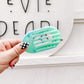 Teal Marbled Flat Medium Claw Clip