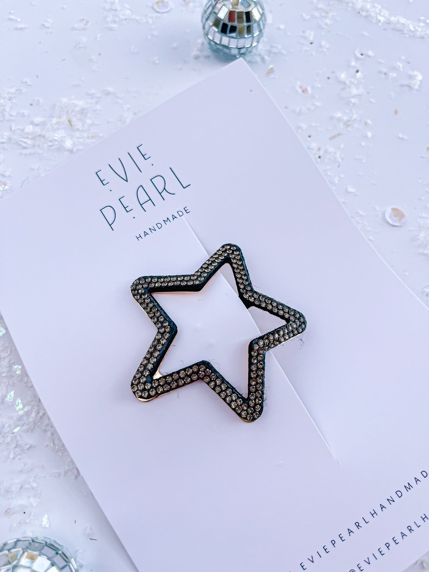 Star Rhinestone Snap Clip