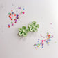 Green Flower Claw Clip