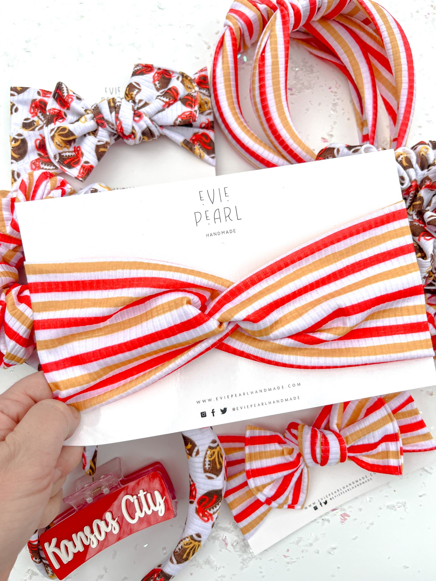 Red & Gold Stripes Twisted Turban