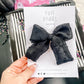 Medium Black Sheer Swiss Dot Hair Bow