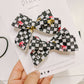 Black| KC Bows Checkered Pinwheel Bow