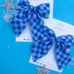 Blue Checkered Kansas City Medium Sailor Bow