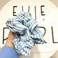 Baby Blue Striped Oversized Scrunchie