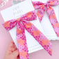 Pink & Orange Daisy Longtailed Bow