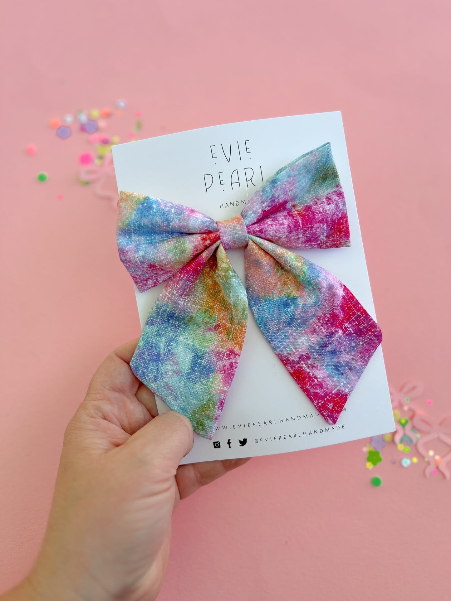 Rainbow Pop Medium Sailor Bow