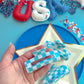 Blue Checkered Medium Claw Clip