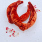 Pumpkin Spice Velvet Luxe Knotted Headband for Girls & Women