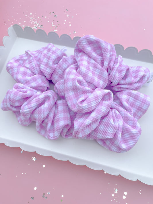 Pink Gingham Oversized Scrunchy