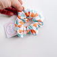Girls Teal Orange Scrunchy
