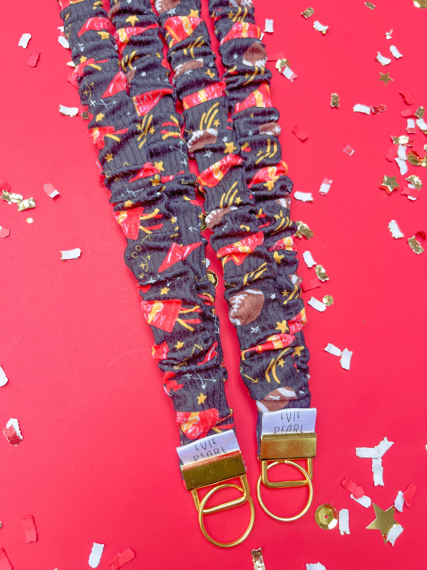 Kansas City Football Scrunchy Lanyard