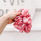Pink Fall Floral Scrunchy for girls & women