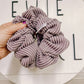 Gray Plum Ribbed Oversized Scrunchy