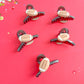 Mini Football Black Claw Clips