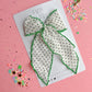 Oversized Green Polka Dot Bow