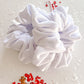 White Velvet Oversized Scrunchy