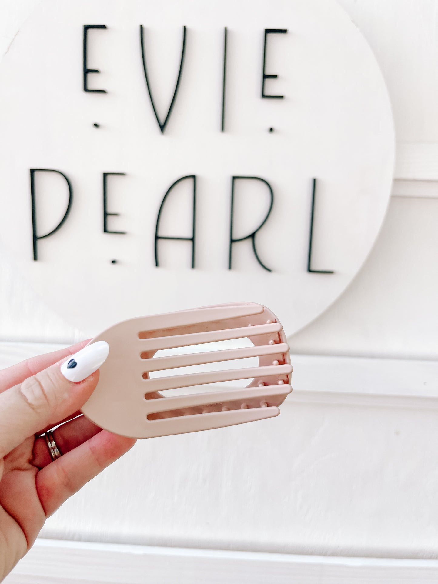 Pink Flat Claw Clip