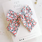 Large Baseball Heart Pinwheel Bow