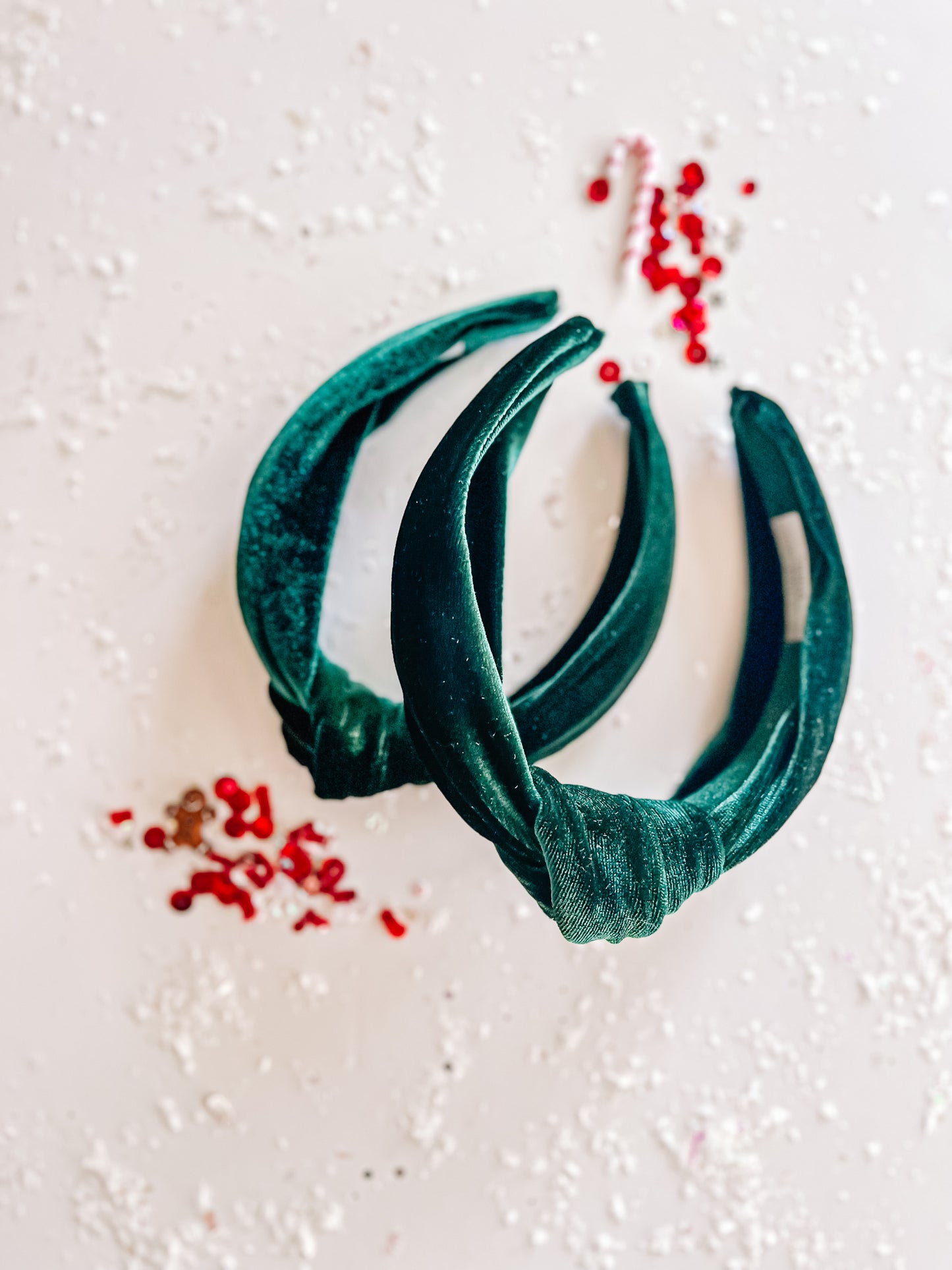 Green Velvet Knotted Headband