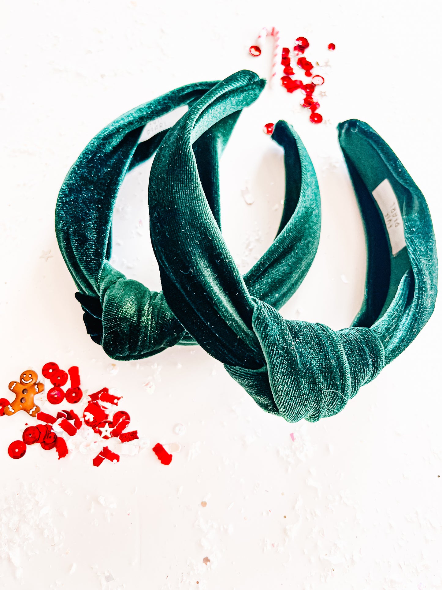 Green Velvet Knotted Headband