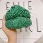 Green Ribbed Knotted Headband