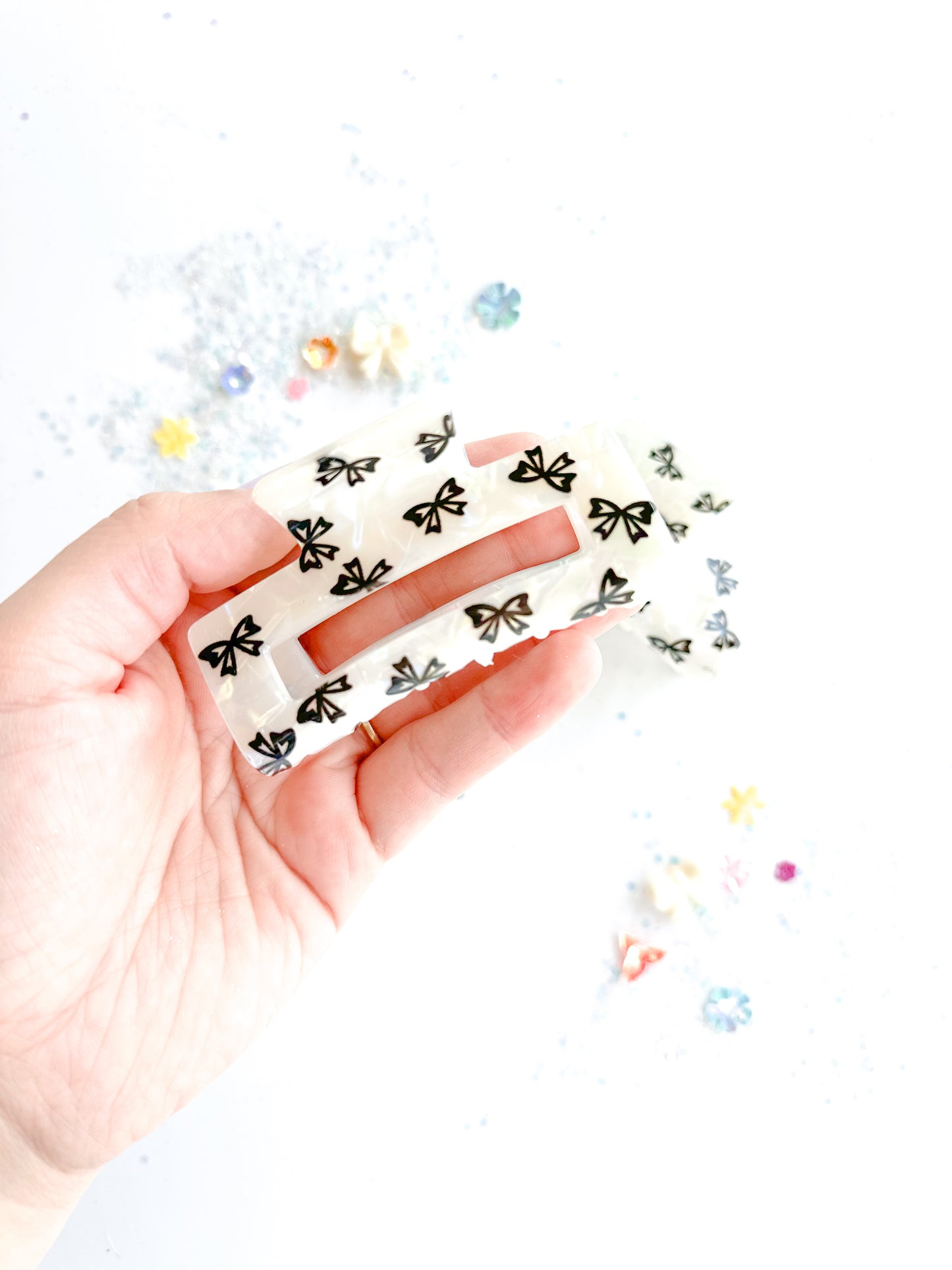 Black Bows Claw Clip