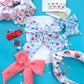 Red Gingham Crinkle XL Pinwheel Bow