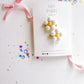 White Daisy Pigtail Clip Set