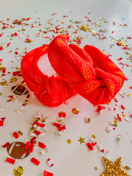 Red Kingdom Knotted Headband