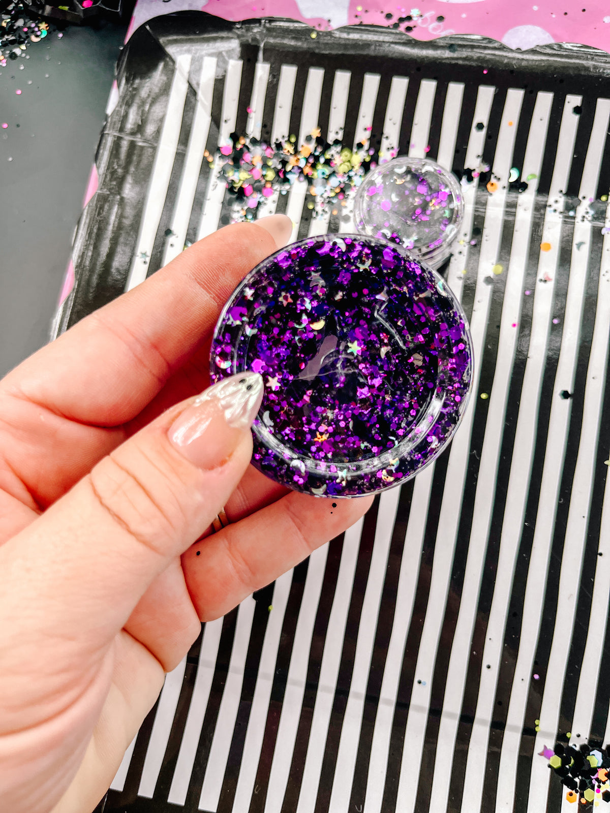 Witch, Please! — Purple + Black Halloween Hair Glitter