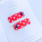 Red Dot Girl Mouse Pigtail Snap Clips
