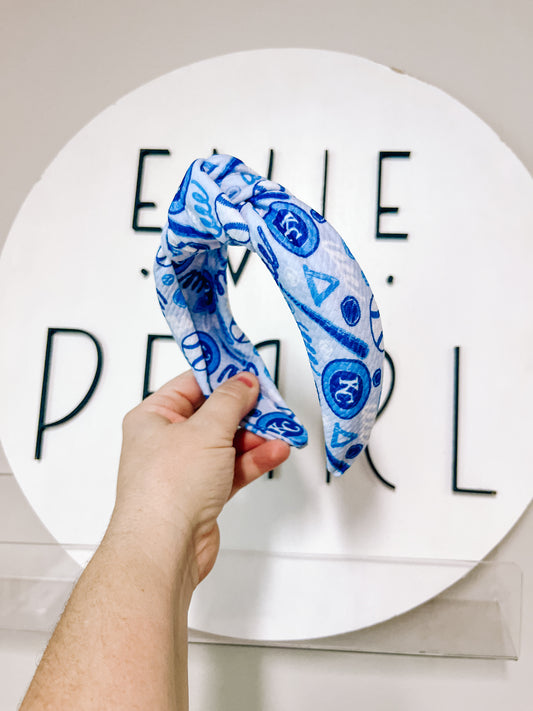 Royals knotted headband