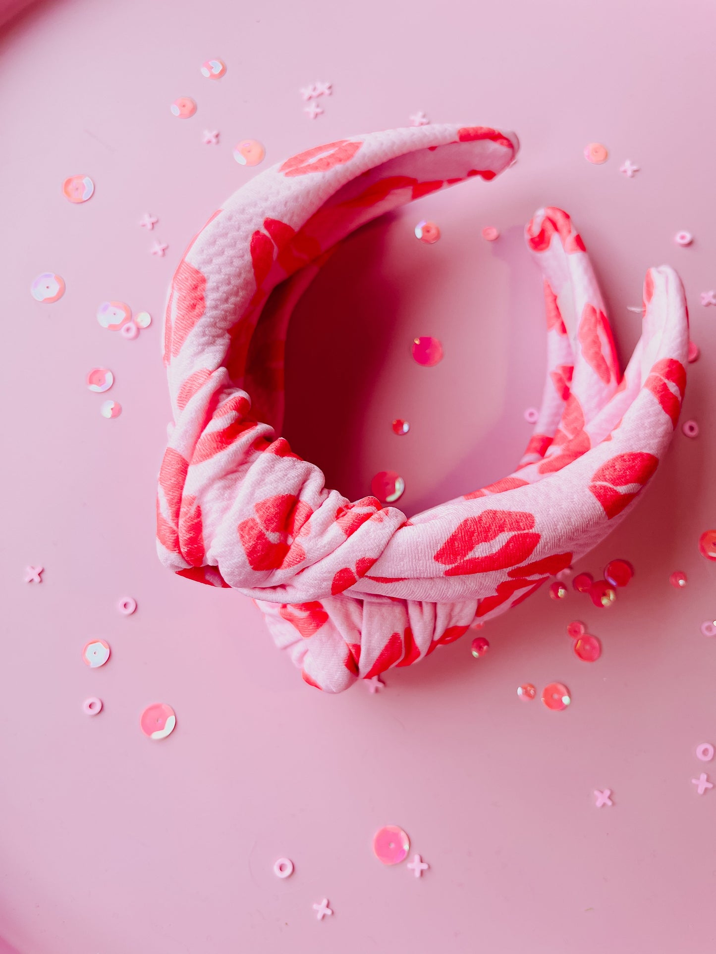 Red Lips Knotted Headband