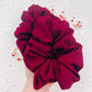 Wine Burgundy Oversized Scrunchy