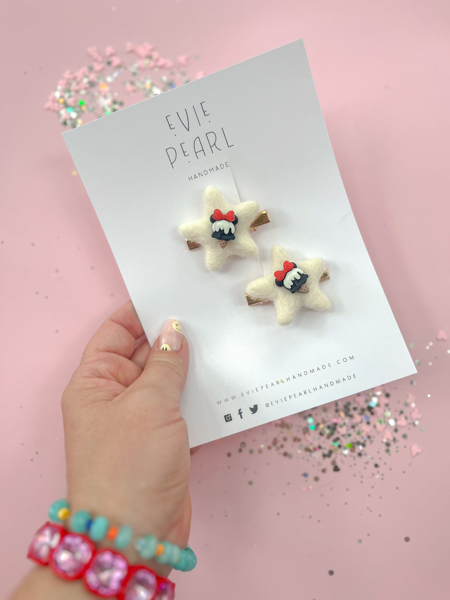 White Star Ice Cream Pigtail Clips