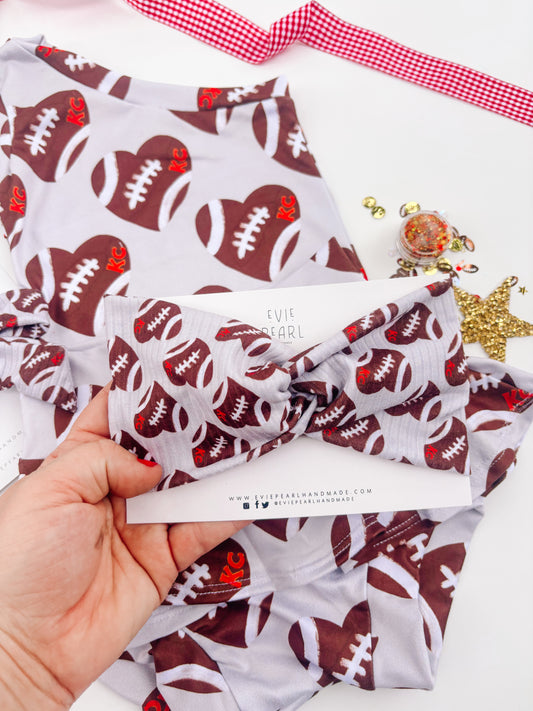 Football Hearts KC Twisted Turban