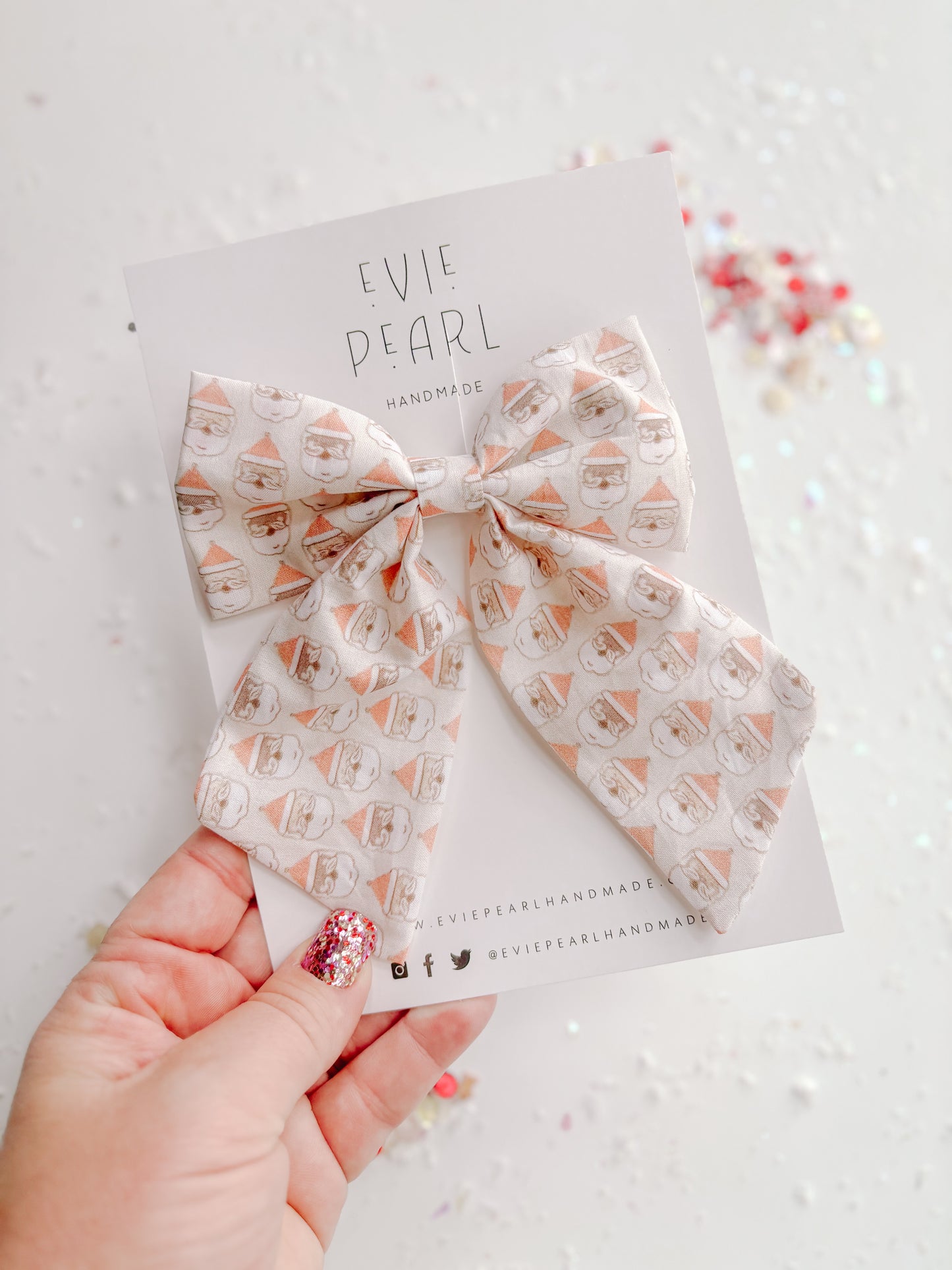 Neutral Santa Medium Sailor Bow