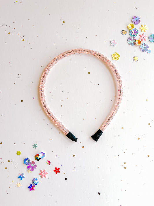 Light Pink Sparkle Glitter Headband