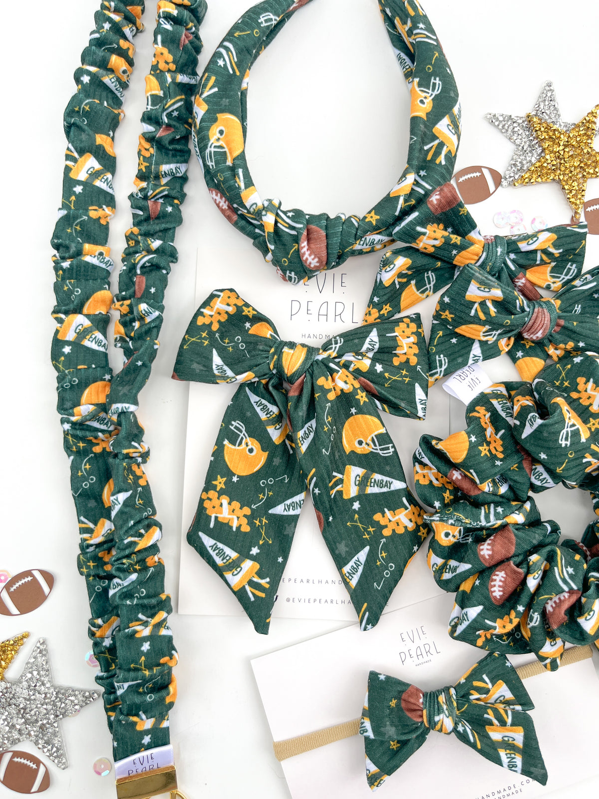 Green Bay Packers Hair Accessories | Bows, Scrunchies & Headbands