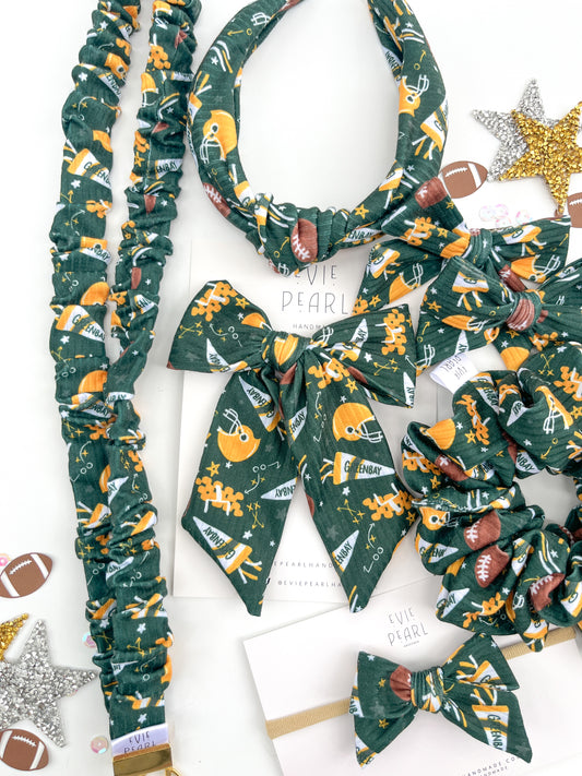 Green Bay Packers Hair Accessories | Bows, Scrunchies & Headbands