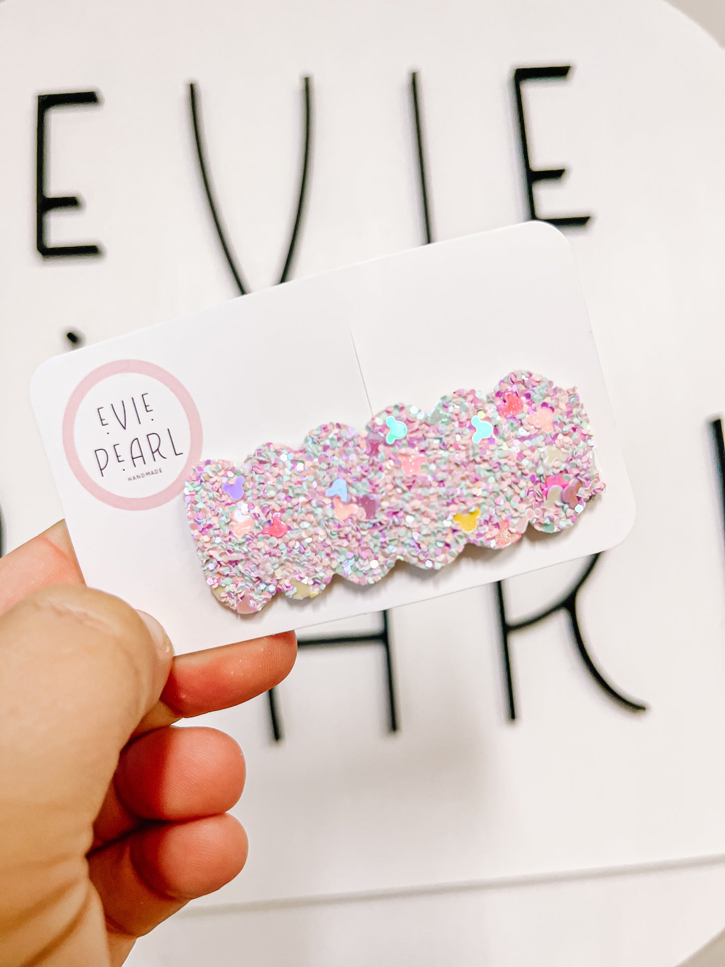 Glitter Modern Mous Snap Clip