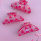 Pink Heart Medium Iridescent Claw Clip