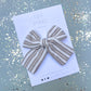 Neutral Stripes Large Bow