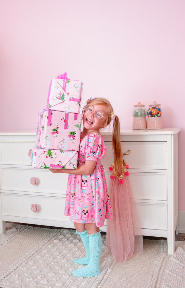 Light Pink Peppermint Pigtails with Tinsel